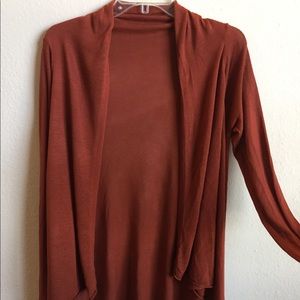 Burnt Orange Long Flowy Sweater
